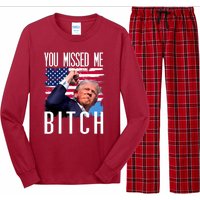 You Missed Me Bitch Trump 2024 Survived Long Sleeve Pajama Set