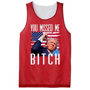 You Missed Me Bitch Trump 2024 Survived Mesh Reversible Basketball Jersey Tank