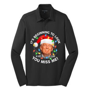 You Miss Me Trump Anti Biden Family Christmas Pajamas Silk Touch Performance Long Sleeve Polo