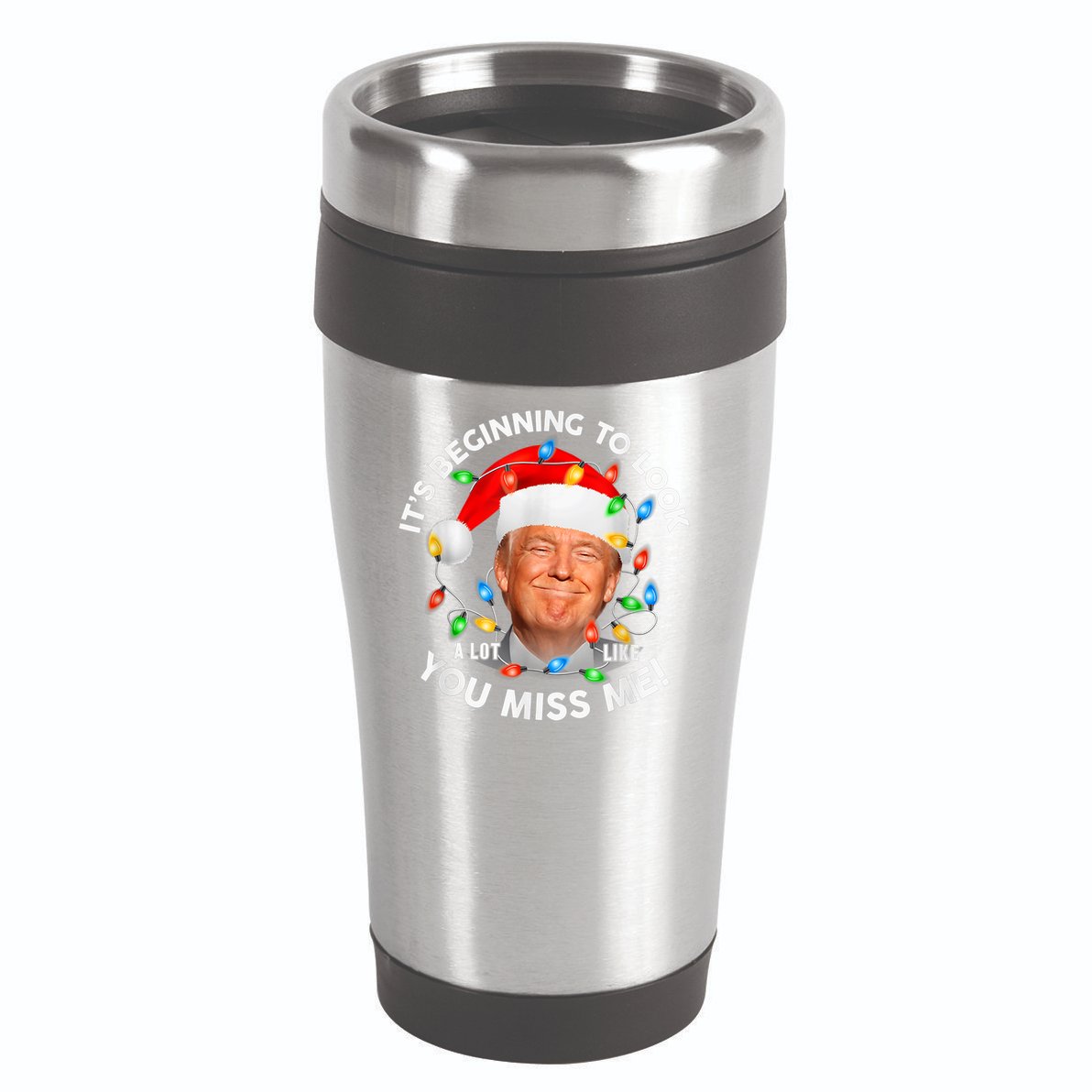 You Miss Me Trump Anti Biden Family Christmas Pajamas 16oz Travel Tumbler