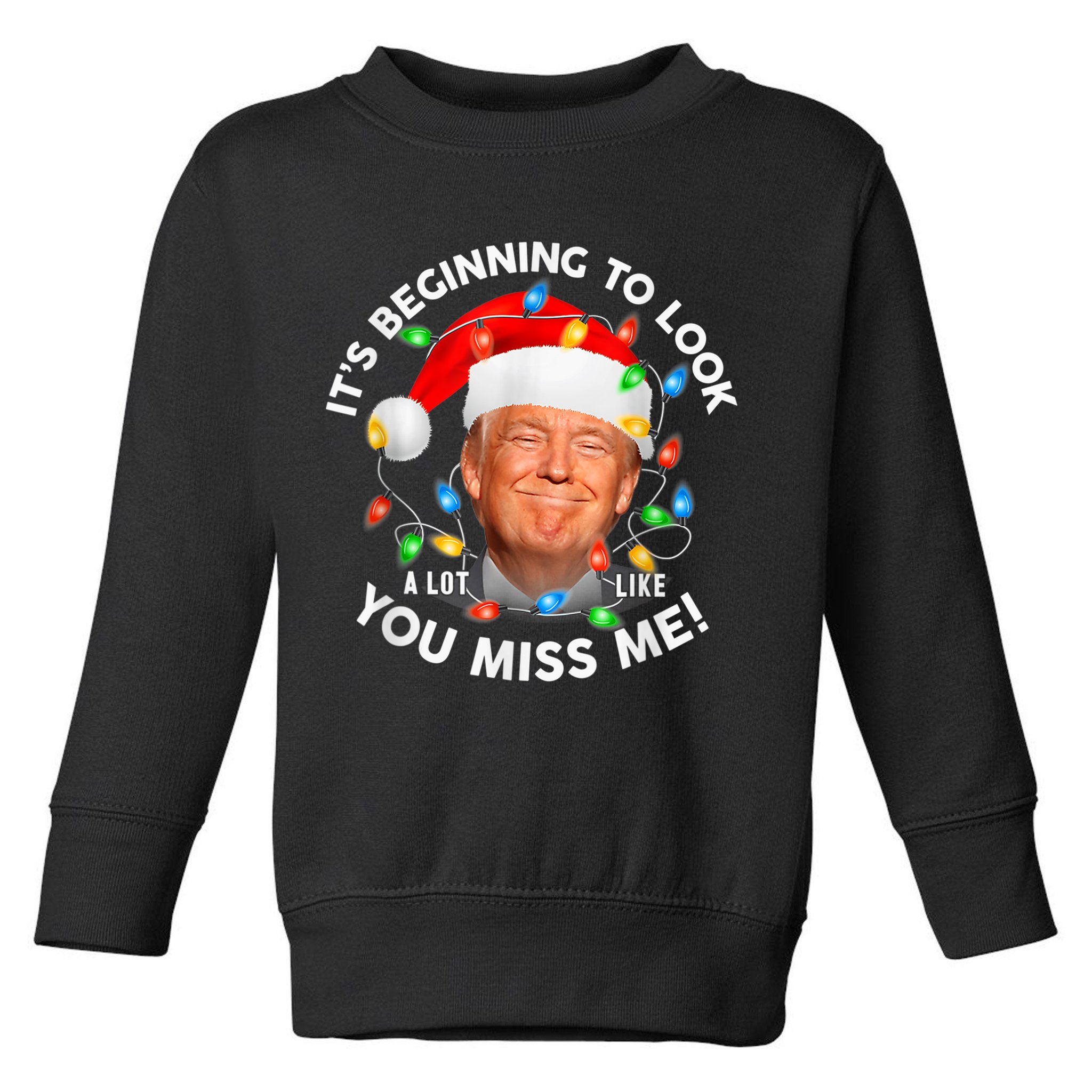 You Miss Me Trump Anti Biden Family Christmas Pajamas Toddler Sweatshirt