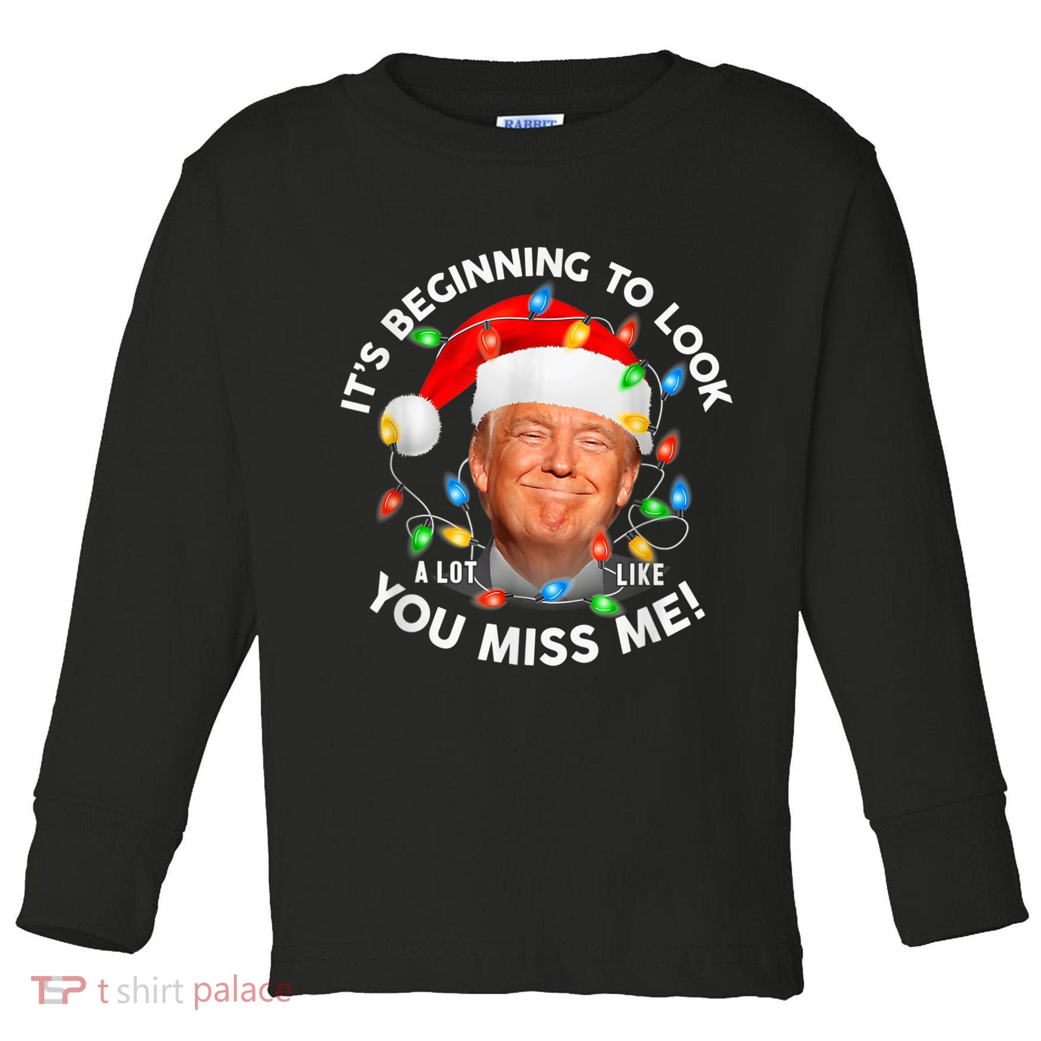 You Miss Me Trump Anti Biden Family Christmas Pajamas Toddler Long Sleeve Shirt
