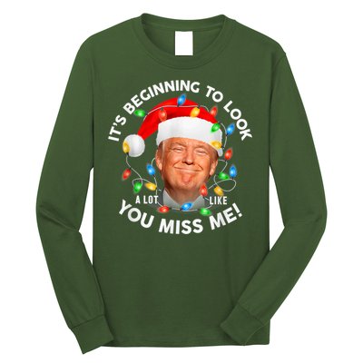You Miss Me Trump Anti Biden Family Christmas Pajamas Long Sleeve Shirt