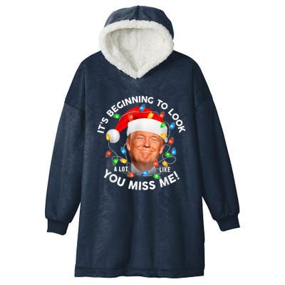 You Miss Me Trump Anti Biden Family Christmas Pajamas Hooded Wearable Blanket