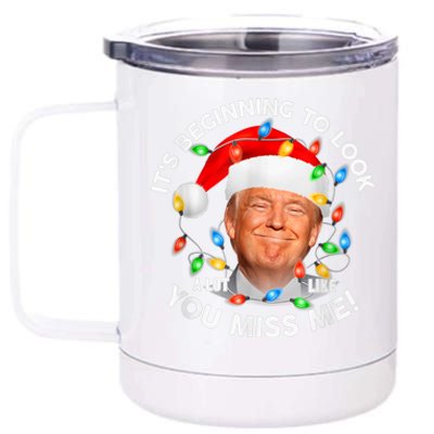 You Miss Me Trump Anti Biden Family Christmas Pajamas 12 oz Stainless Steel Tumbler Cup