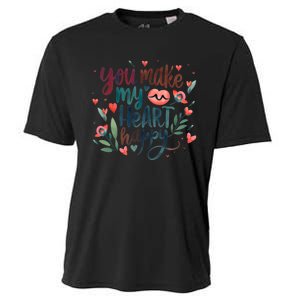 You Make My Heart Happy Cool Couples Matching Valentines Cooling Performance Crew T-Shirt