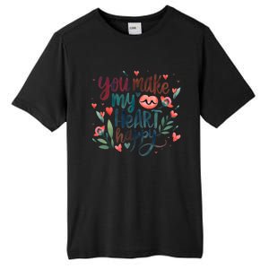 You Make My Heart Happy Cool Couples Matching Valentines Tall Fusion ChromaSoft Performance T-Shirt