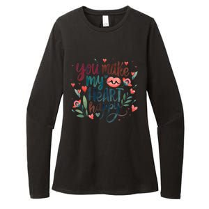 You Make My Heart Happy Cool Couples Matching Valentines Womens CVC Long Sleeve Shirt