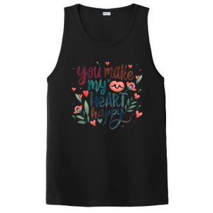 You Make My Heart Happy Cool Couples Matching Valentines PosiCharge Competitor Tank