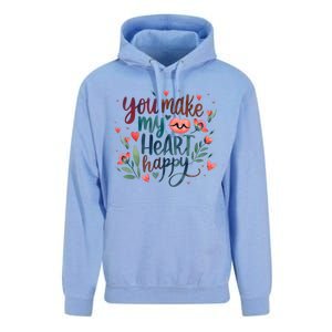 You Make My Heart Happy Cool Couples Matching Valentines Unisex Surf Hoodie