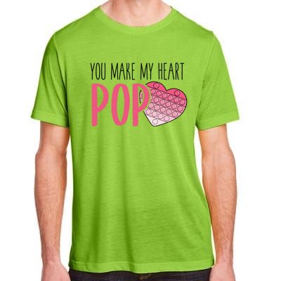 You Make My Heart Pop Popper Funny Pop It Valentines Funny Gift Adult ChromaSoft Performance T-Shirt