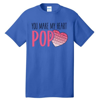 You Make My Heart Pop Popper Funny Pop It Valentines Funny Gift Tall T-Shirt