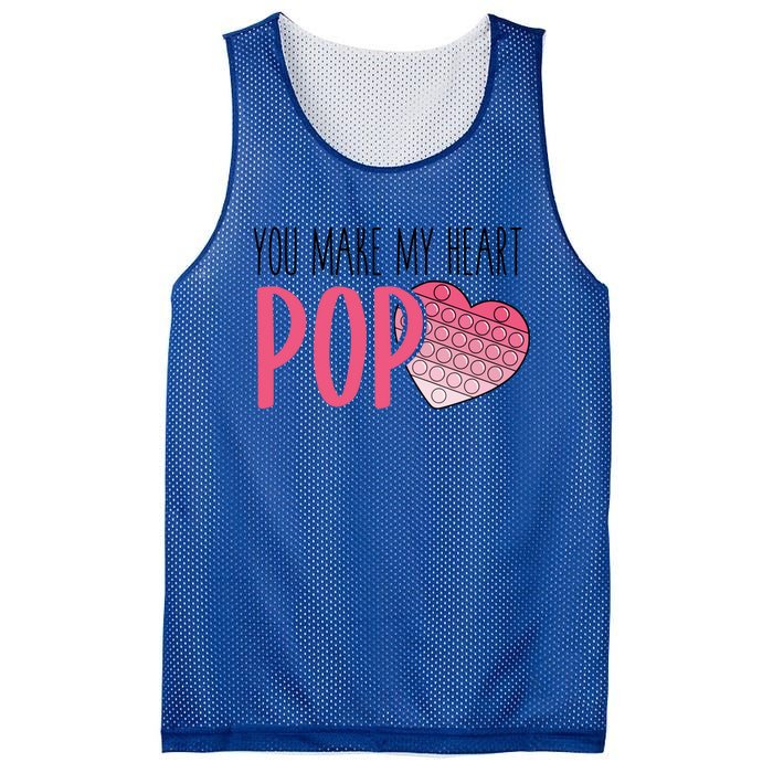 You Make My Heart Pop Popper Funny Pop It Valentines Funny Gift Mesh Reversible Basketball Jersey Tank