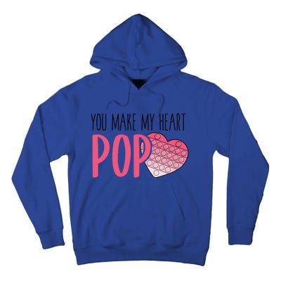 You Make My Heart Pop Popper Funny Pop It Valentines Funny Gift Tall Hoodie