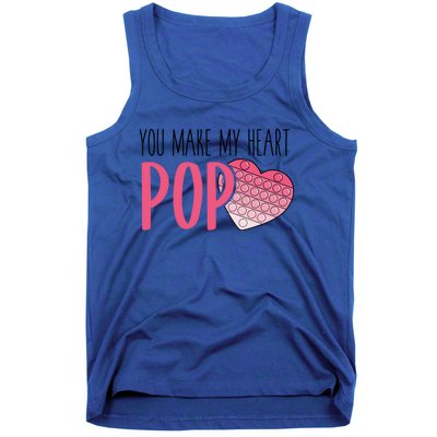 You Make My Heart Pop Popper Funny Pop It Valentines Funny Gift Tank Top