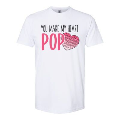 You Make My Heart Pop Popper Funny Pop It Valentines Funny Gift Softstyle CVC T-Shirt