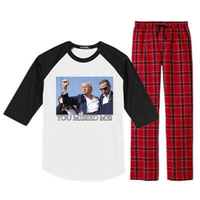 You Missed Me Donald Trump 2024 Usa Election Voting Raglan Sleeve Pajama Set