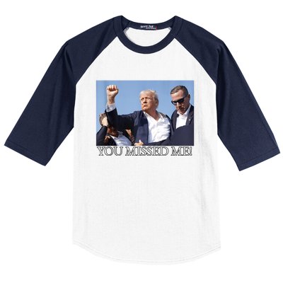 You Missed Me Donald Trump 2024 Usa Election Voting Baseball Sleeve Shirt