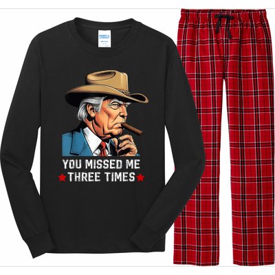 You Missed Me Again Vote President Trump 2024 Long Sleeve Pajama Set