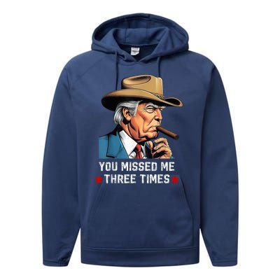 You Missed Me Again Vote President Trump 2024 Performance Fleece Hoodie