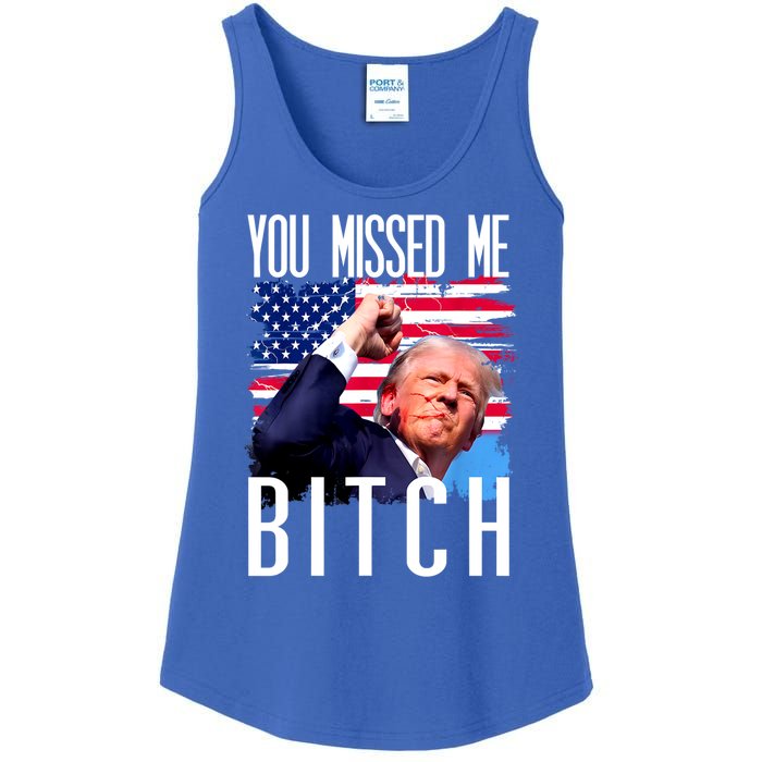 You Missed Me Bitch Trump 2024 Ladies Essential Tank