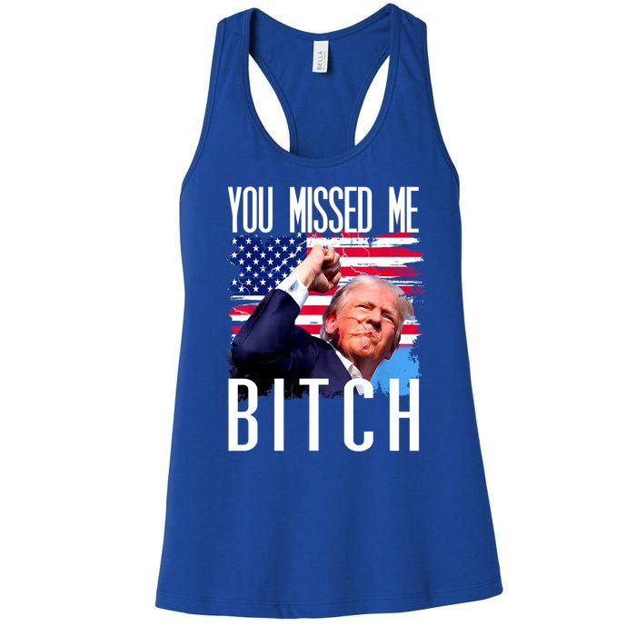 You Missed Me Bitch Trump 2024 Women's Racerback Tank