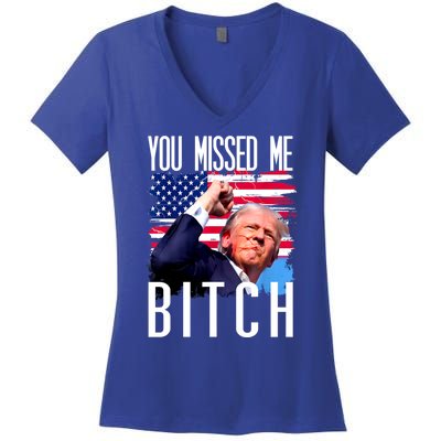 You Missed Me Bitch Trump 2024 Women's V-Neck T-Shirt