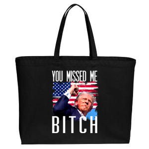 You Missed Me Bitch Trump 2024 Cotton Canvas Jumbo Tote