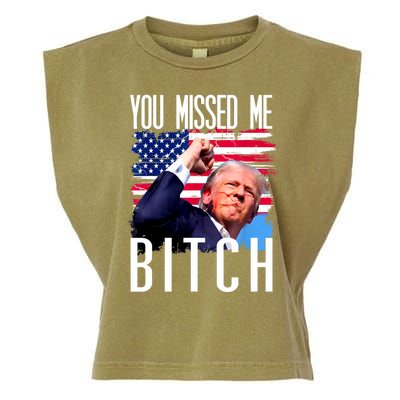 You Missed Me Bitch Trump 2024 Garment-Dyed Women's Muscle Tee