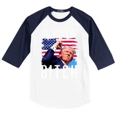 You Missed Me Bitch Trump 2024 Baseball Sleeve Shirt