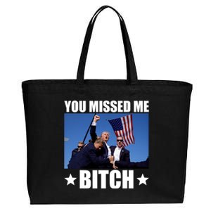 You Missed Me Bitch Trump 2024 Cotton Canvas Jumbo Tote