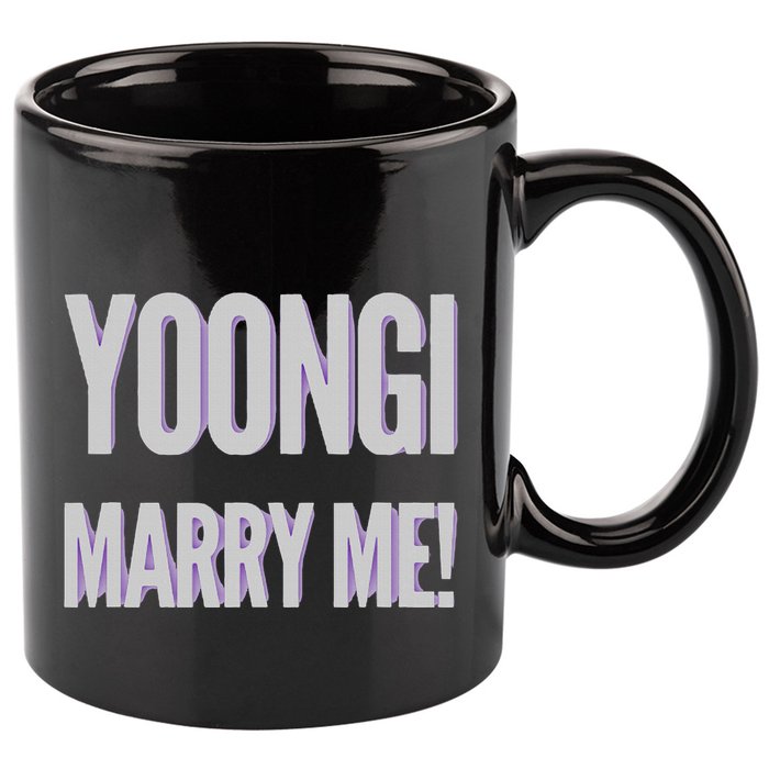 Yoongi Marry Me 11oz C Handle Ceramic Mug