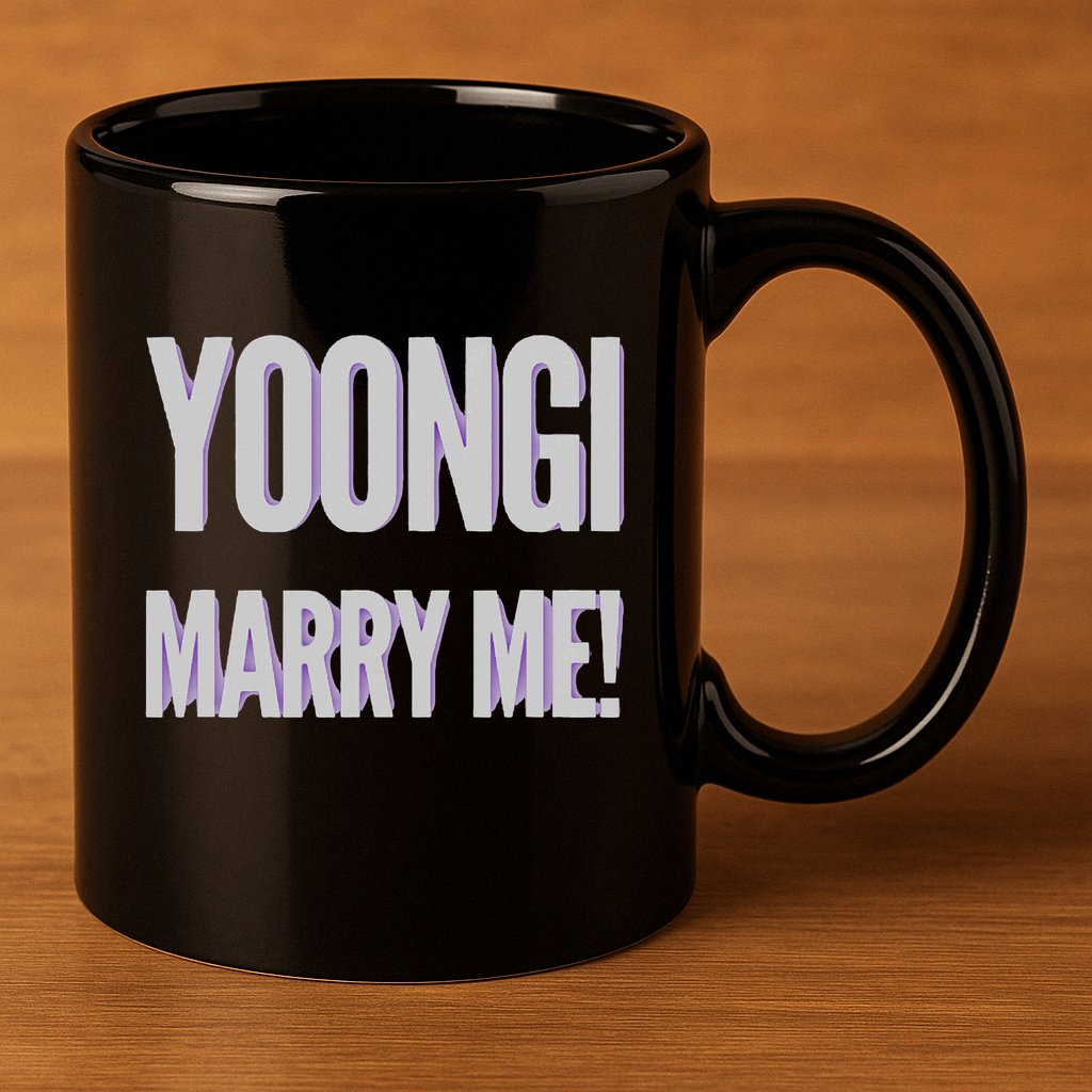 Yoongi Marry Me 11oz C Handle Ceramic Mug
