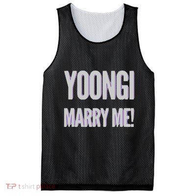 Yoongi Marry Me Mesh Reversible Basketball Jersey Tank
