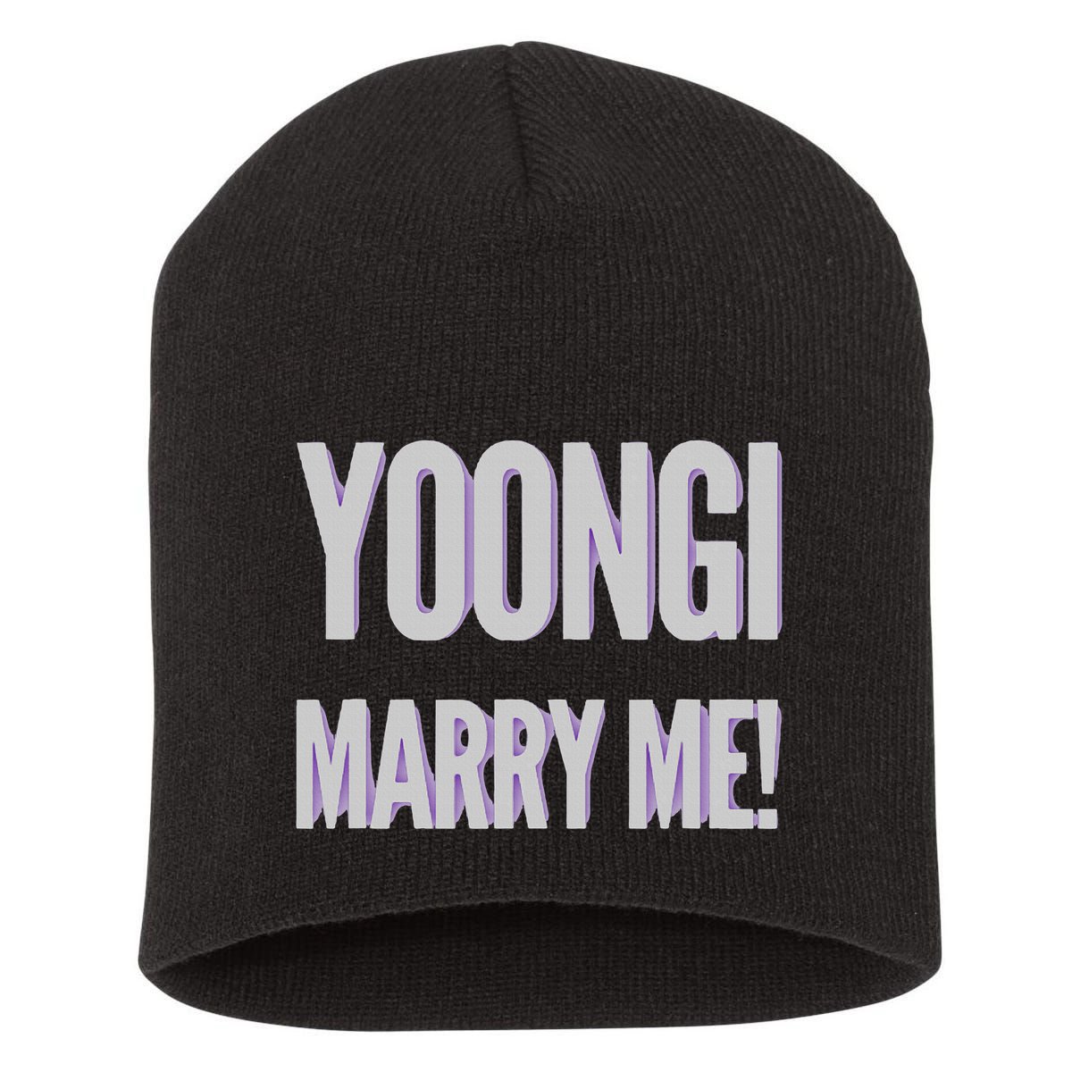 Yoongi Marry Me Short Acrylic Beanie