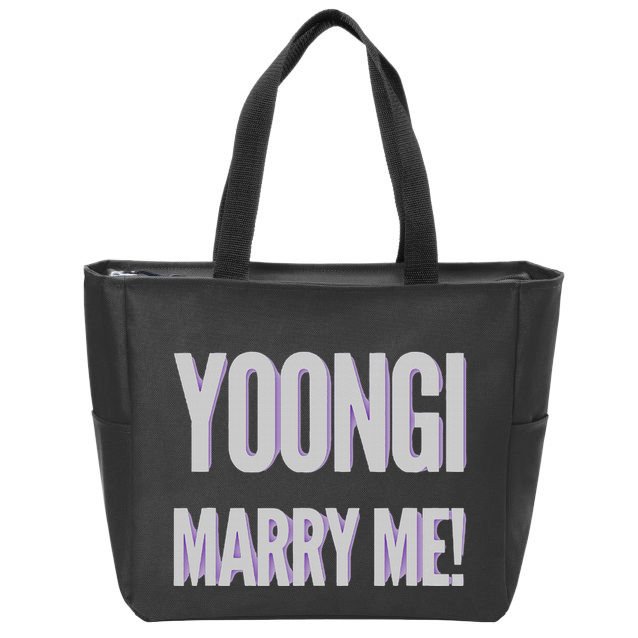 Yoongi Marry Me Zip Tote Bag