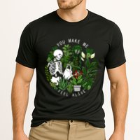 You Make Me Feel Alive Plant Lover Skeleton Cooling Performance Crew T-Shirt