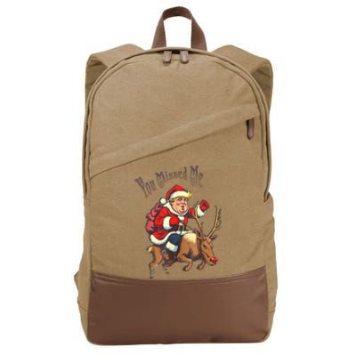 You Missed Me Christmas 2024 Cotton Canvas Backpack