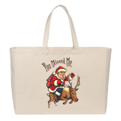 You Missed Me Christmas 2024 Cotton Canvas Jumbo Tote