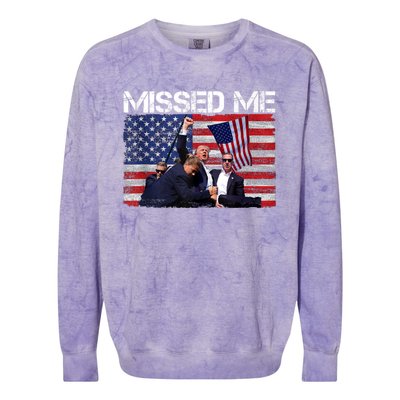 You Missed Me Donald Trump 2024 Usa Election Voting Colorblast Crewneck Sweatshirt