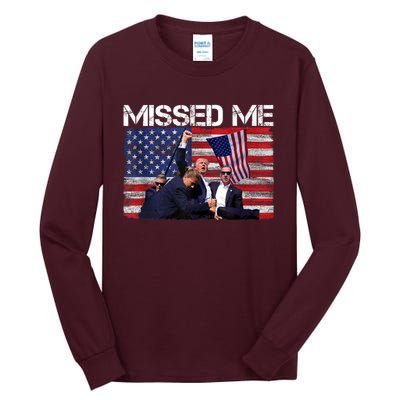 You Missed Me Donald Trump 2024 Usa Election Voting Tall Long Sleeve T-Shirt