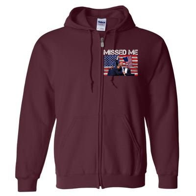 You Missed Me Donald Trump 2024 Usa Election Voting Full Zip Hoodie