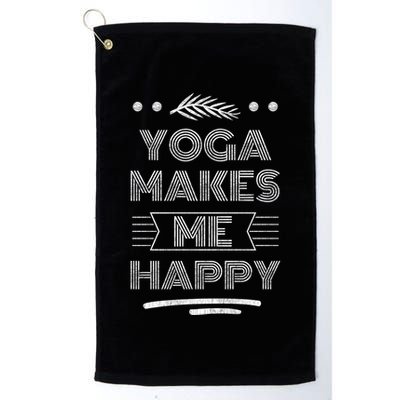 Yoga Makes Me Happy Meditation Mindfulness Pilates Gift Golf Towel