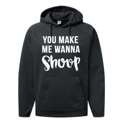 You Make Me Wanna Shoop Fun 90s Music Performance Fleece Hoodie