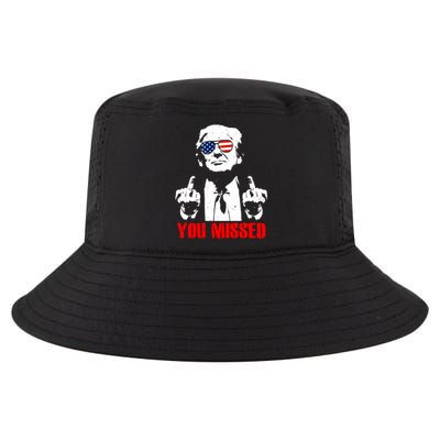 You Missed Middle Finger Trump 2024 Take America Back Pennsylvania Rally Cool Comfort Performance Bucket Hat