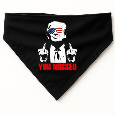 You Missed Middle Finger Trump 2024 Take America Back Pennsylvania Rally USA-Made Doggie Bandana