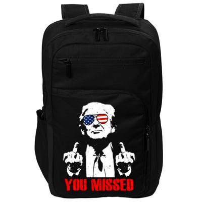 You Missed Middle Finger Trump 2024 Take America Back Pennsylvania Rally Impact Tech Backpack