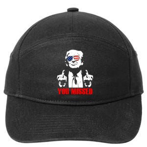 You Missed Middle Finger Trump 2024 Take America Back Pennsylvania Rally 7-Panel Snapback Hat