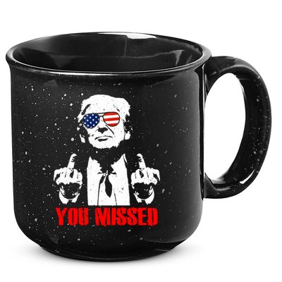 You Missed Middle Finger Trump 2024 Take America Back Pennsylvania Rally 15oz Campfire Ceramic Mug