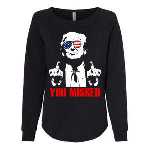 You Missed Middle Finger Trump 2024 Take America Back Pennsylvania Rally Womens California Wash Sweatshirt